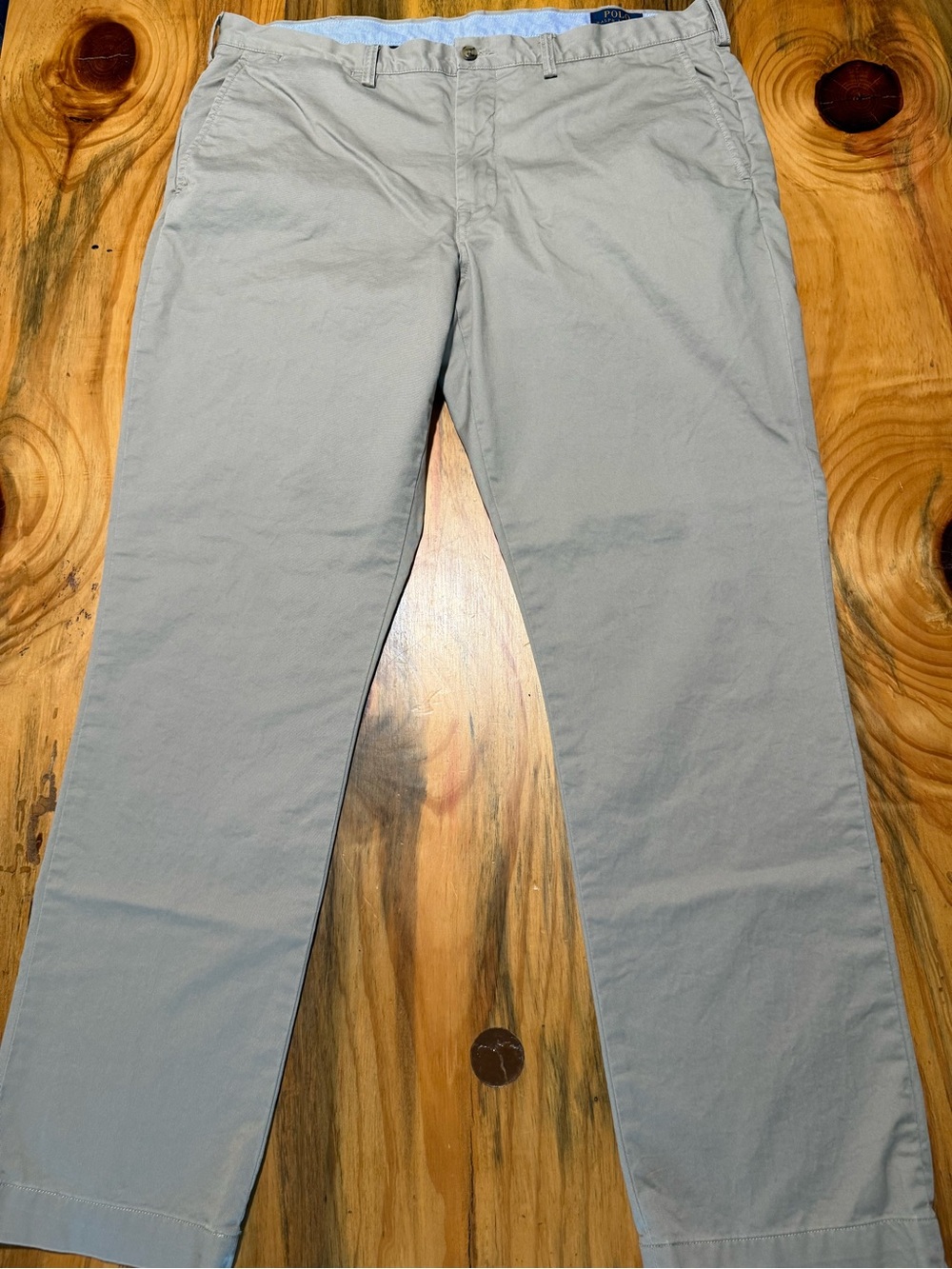 Polo by Ralph Lauren Stretch Straight Fit Men’s Khaki Chinos, Twill Cotton